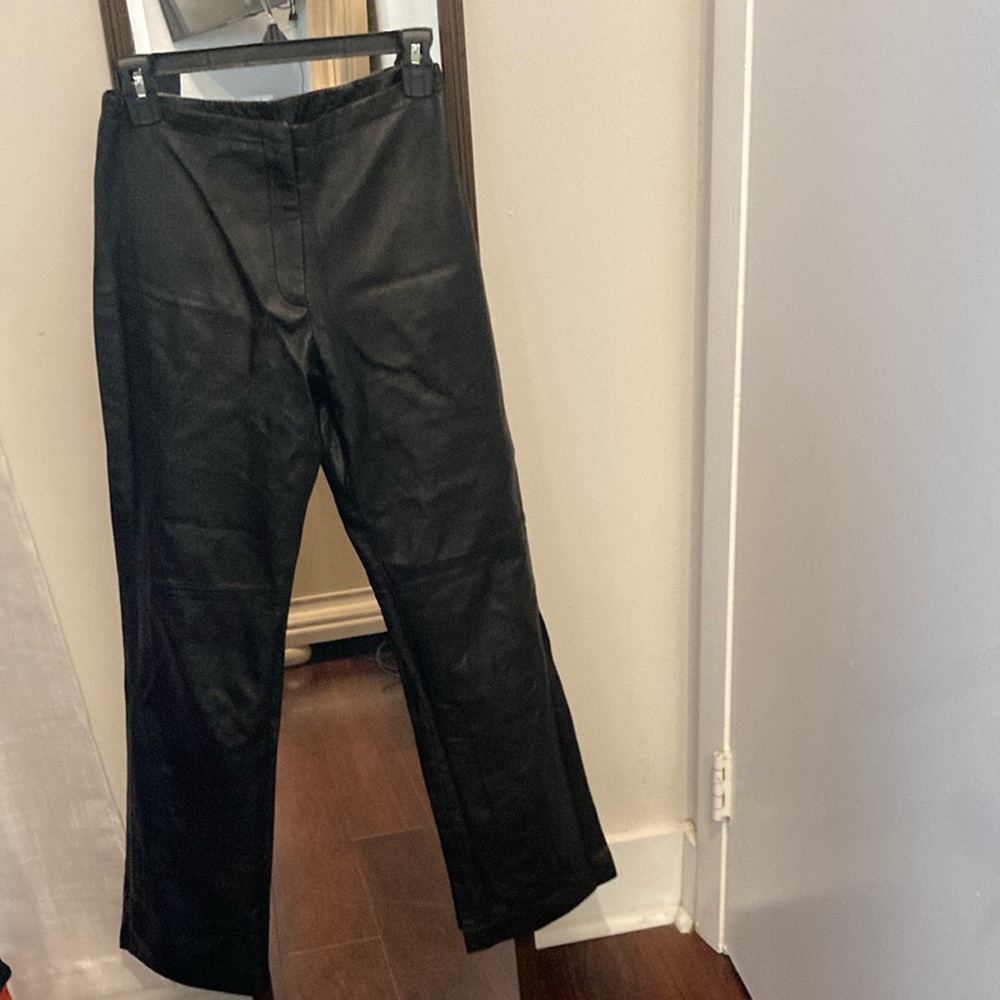 Black Leather Pants.Size 4